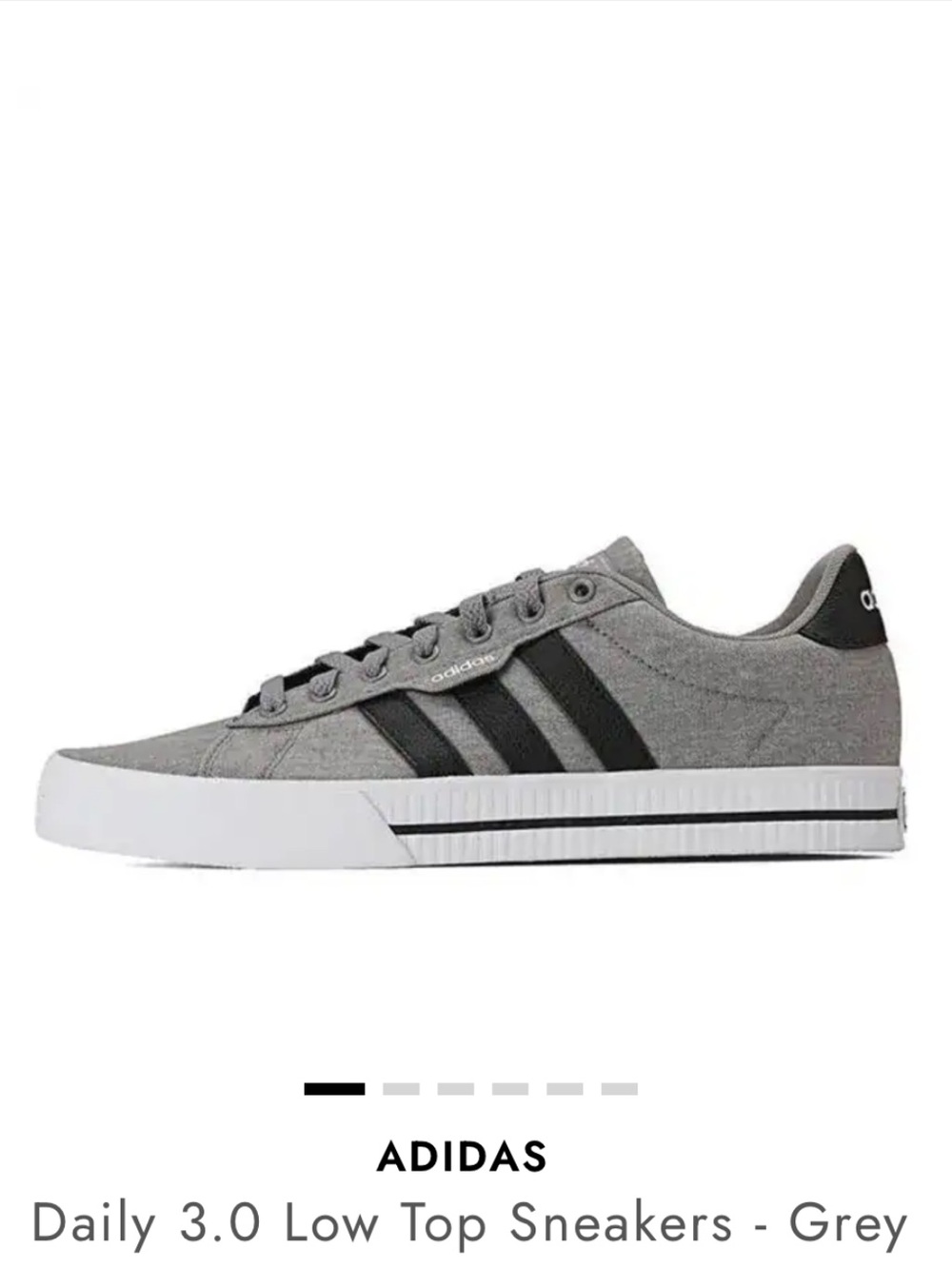 adidas Grey and Black Low-Top Sneakers
